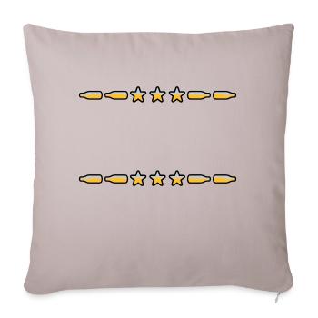 Bouteilles de bière text frame - Housse de coussin décorative 45 x 45 cm - taupe clair - Devant