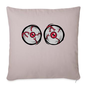 Crazy Horror Monster Eyes - Sofa pillowcase 17,3'' x 17,3'' (45 x 45 cm) - light taupe - Front