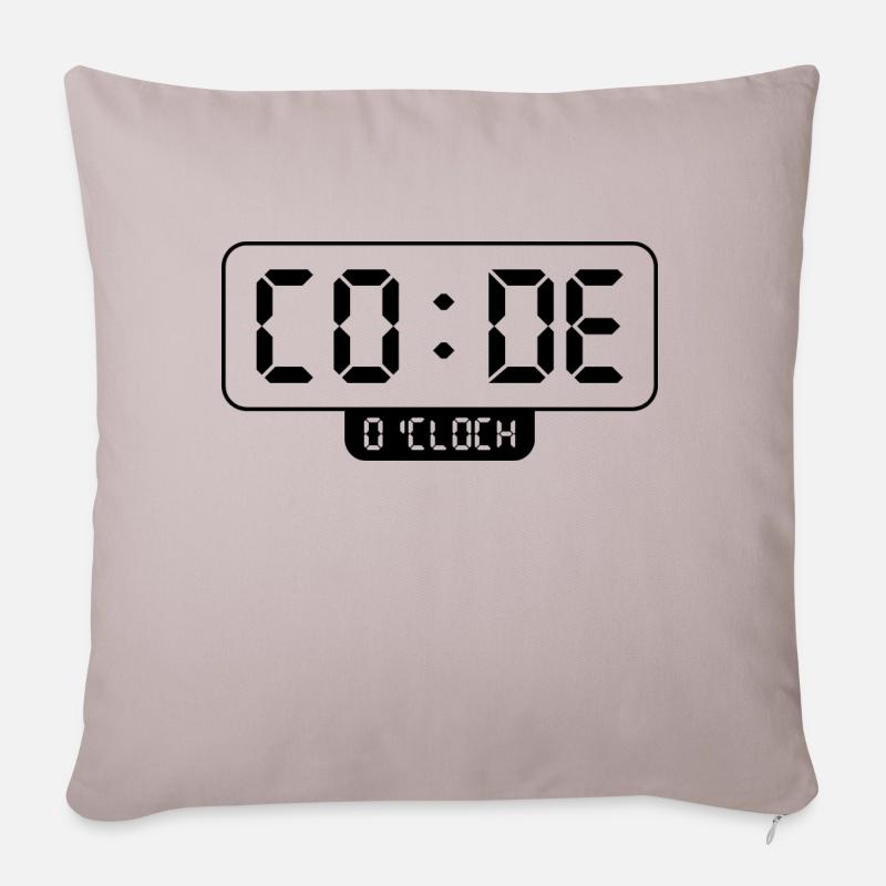 Programmation - Housse de coussin décorative 45 x 45 cm - taupe clair