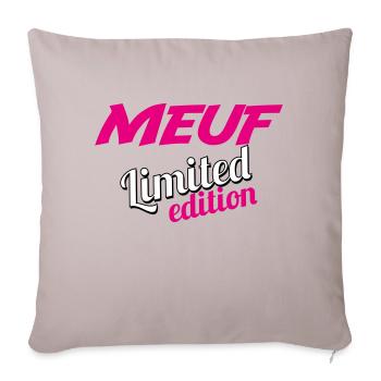 MEUF LIMITED EDITION - Housse de coussin décorative 45 x 45 cm - taupe clair - Devant