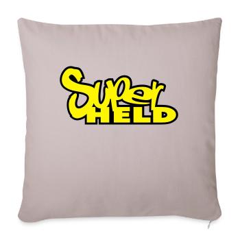 superheld - Sofakissenbezug 45 x 45 cm - helles Taupe - Vorne
