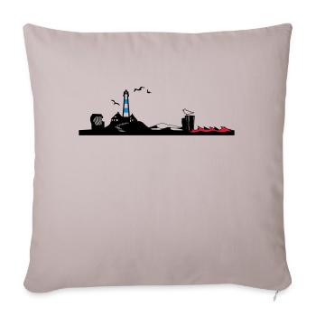 Silhouette mer du Nord - Housse de coussin décorative 45 x 45 cm - taupe clair - Devant