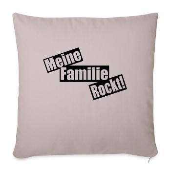 mes roches de famille - Housse de coussin décorative 45 x 45 cm - taupe clair - Devant