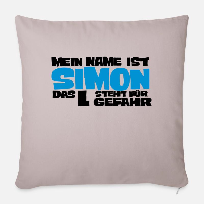 simon - Housse de coussin décorative 45 x 45 cm - taupe clair