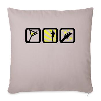 fille de partie (2c) - Housse de coussin décorative 45 x 45 cm - taupe clair - Devant