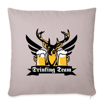 176 Great Deer Drinking Team Wing Beer Beer - Sofa pillowcase 17,3'' x 17,3'' (45 x 45 cm) - light taupe - Front