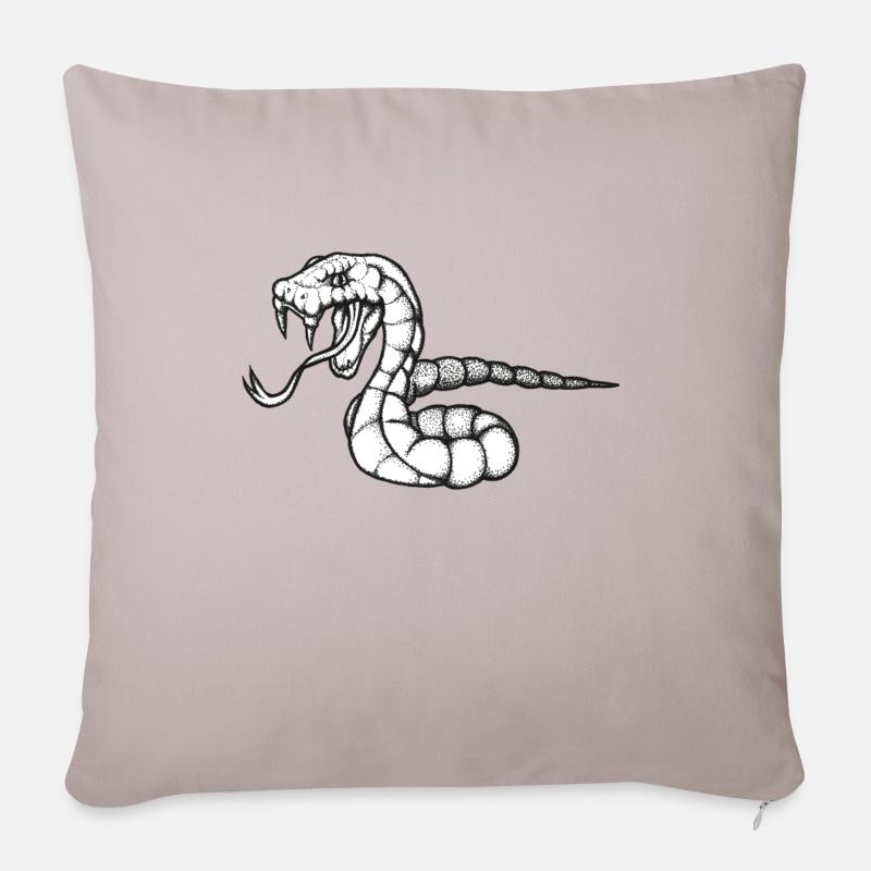 Snake Comics Design - Sofa pillowcase 17,3'' x 17,3'' (45 x 45 cm) - light taupe