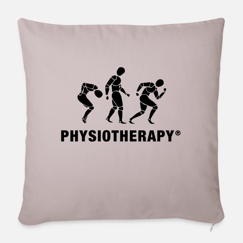 Drei Physiotherapeuten - Sofakissenbezug 45 x 45 cm - helles Taupe