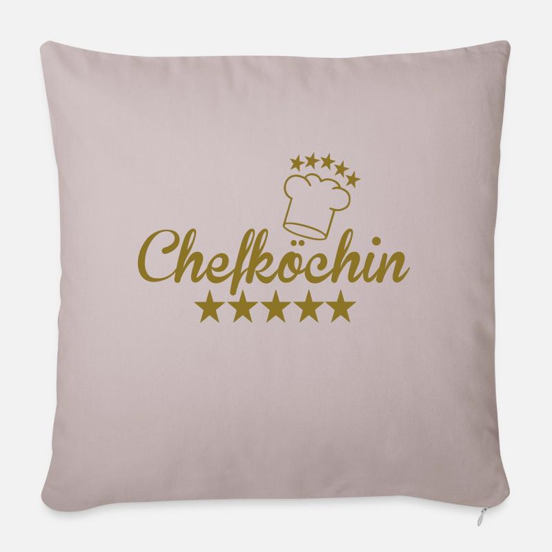 Chefköchin - Sofakissenbezug 45 x 45 cm - helles Taupe