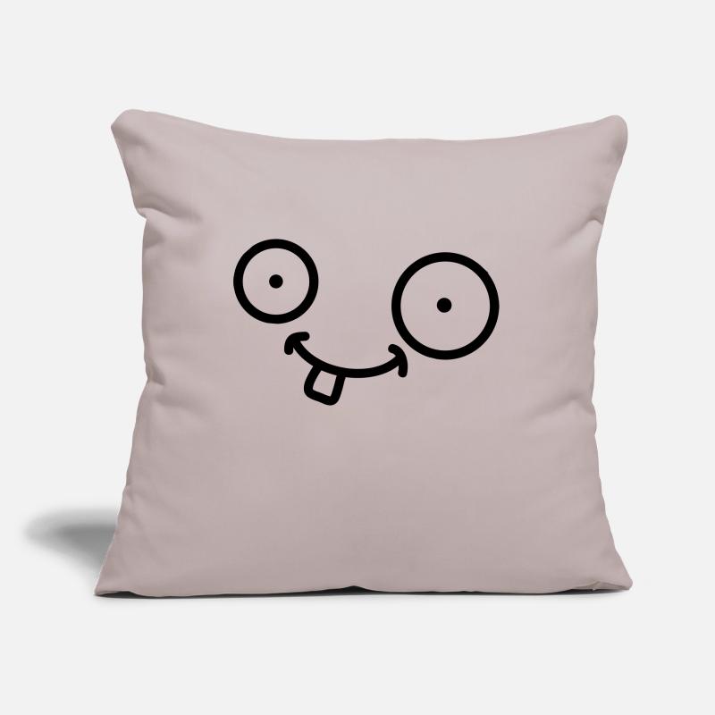 Funny Comic Face Housse de coussin décorative 45 x 45 cm