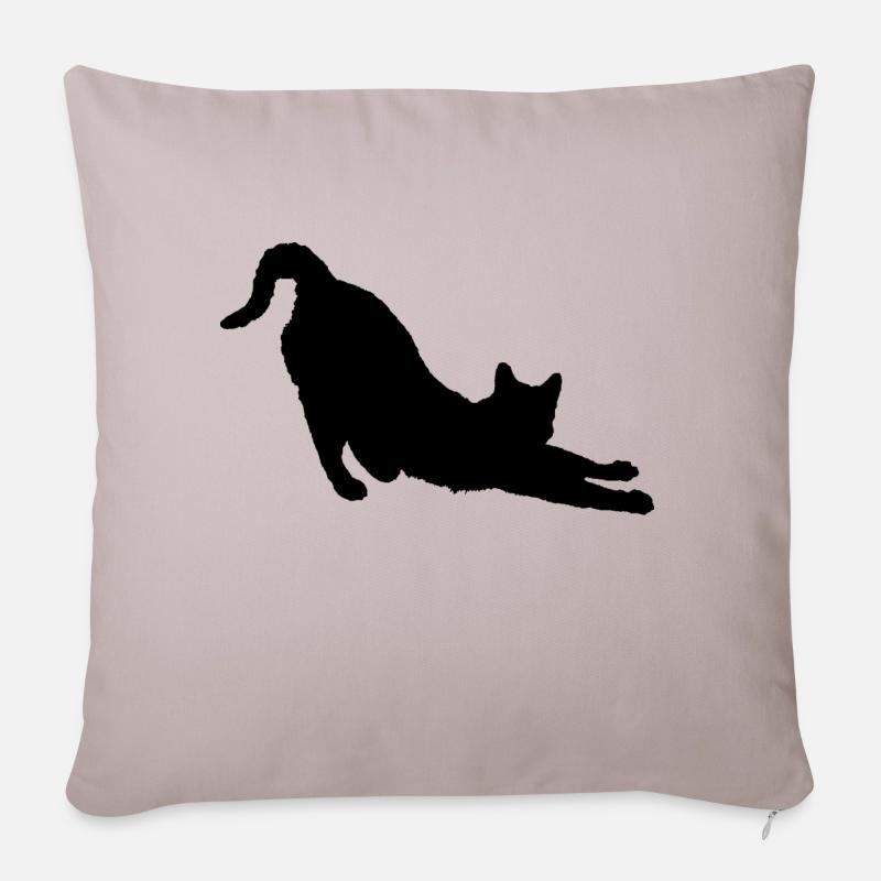 yogaCat - Sofakissenbezug 45 x 45 cm - helles Taupe