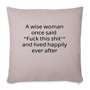A Wise Woman - Housse de coussin décorative 45 x 45 cm - taupe clair - Devant