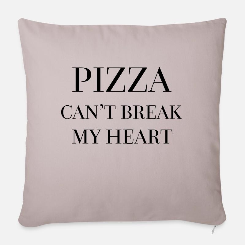Pizza - Sofakissenbezug 45 x 45 cm - helles Taupe