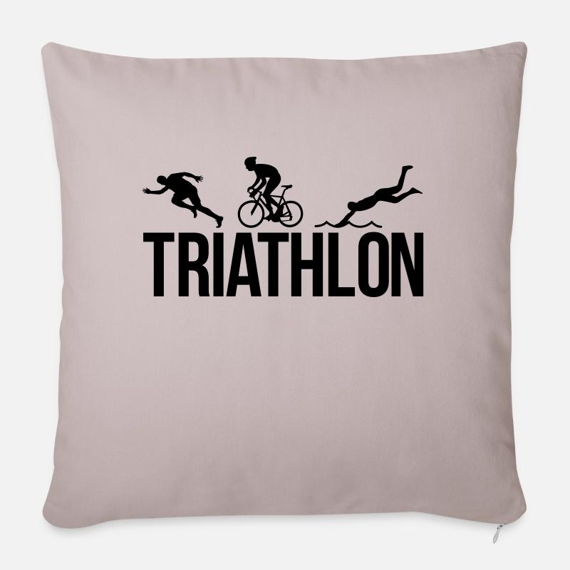triathlon - Sofa pillowcase 17,3'' x 17,3'' (45 x 45 cm) - light taupe