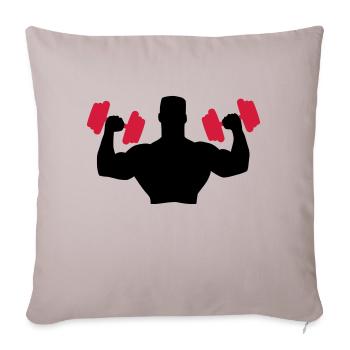 Muscle Man Training - Housse de coussin décorative 45 x 45 cm - taupe clair - Devant