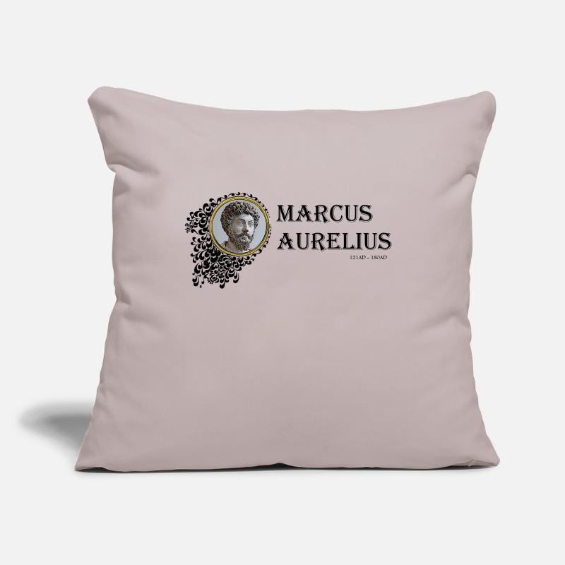 Marcus Aurelius Framed (texte noir) Housse de coussin décorative 45 x 45 cm