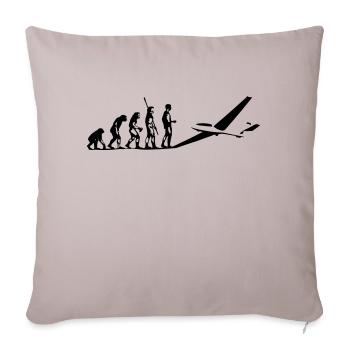 evolution planeurs - Housse de coussin décorative 45 x 45 cm - taupe clair - Devant