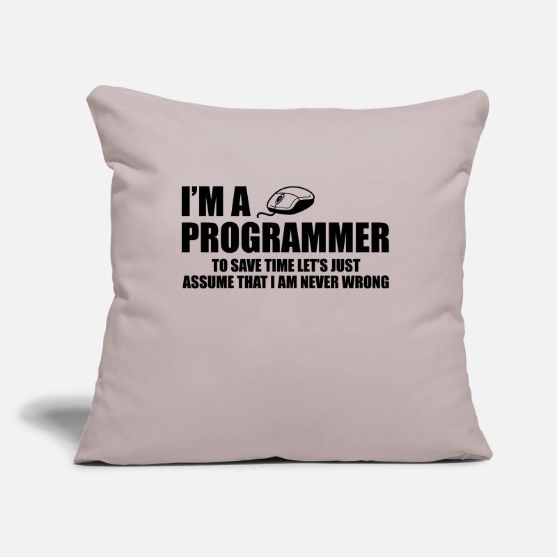 Programmeur Programming Informatique Cadeau Housse de coussin décorative 45 x 45 cm