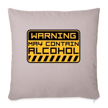 Warning May Contain Alcohol - Sofa pillowcase 17,3'' x 17,3'' (45 x 45 cm) - light taupe - Front