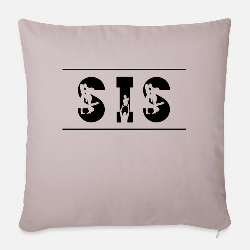 Schwerster Schriftzug - Sofakissenbezug 45 x 45 cm - helles Taupe