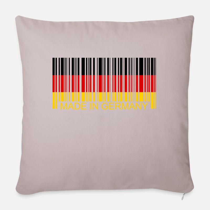 Barcode Made in Germany - Sofakissenbezug 45 x 45 cm - helles Taupe