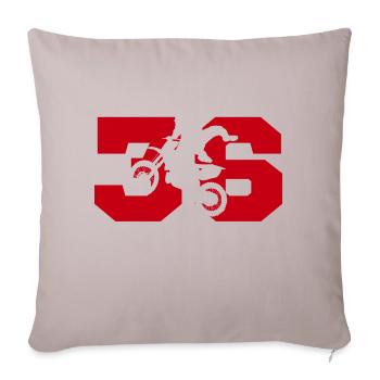 Moto 36 motard - Housse de coussin décorative 45 x 45 cm - taupe clair - Devant
