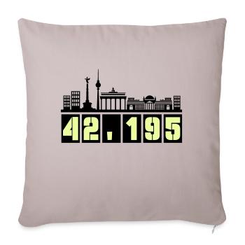 Berlin Skyline Marathon - Sofa pillowcase 17,3'' x 17,3'' (45 x 45 cm) - light taupe - Front