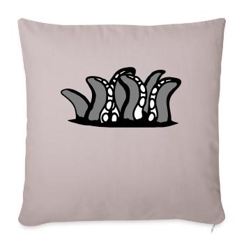 Tentacle Kraken Monster Bottom Hole Alien Horror - Sofa pillowcase 17,3'' x 17,3'' (45 x 45 cm) - light taupe - Front