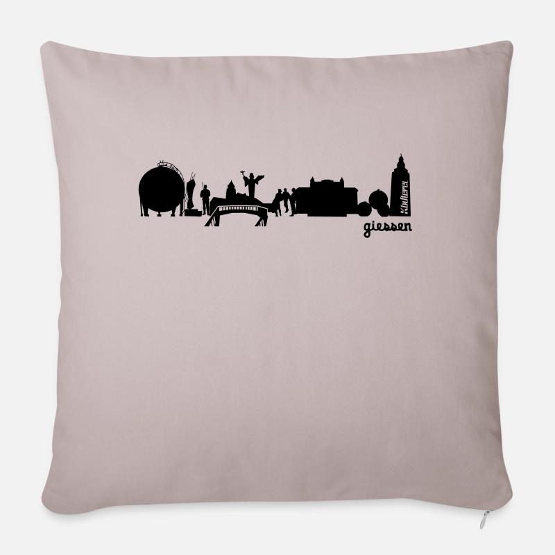 Gießen Skyline - Sofakissenbezug 45 x 45 cm - helles Taupe