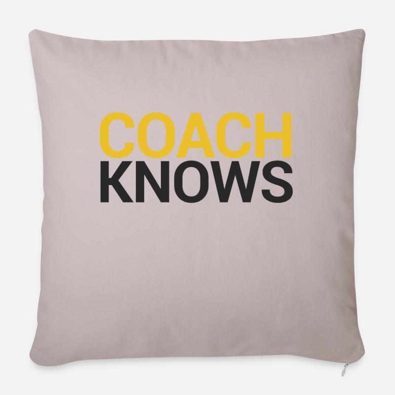 Coach / Trainer: Coach Knows - Sofakissenbezug 45 x 45 cm - helles Taupe
