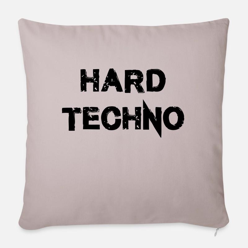 Hard Techno - Sofakissenbezug 45 x 45 cm - helles Taupe