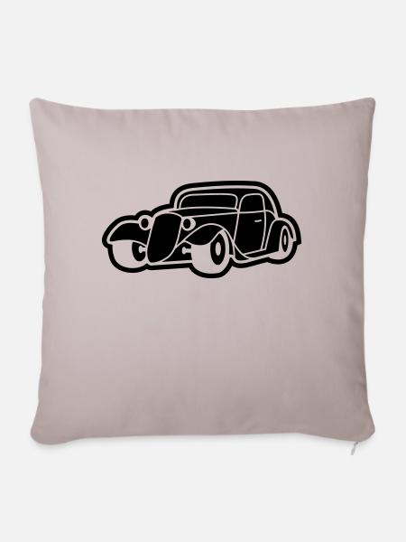 1 colors - Hot Rod Oldtimer Custom Cars Automobil - Sofakissenbezug 45 x 45 cm - helles Taupe