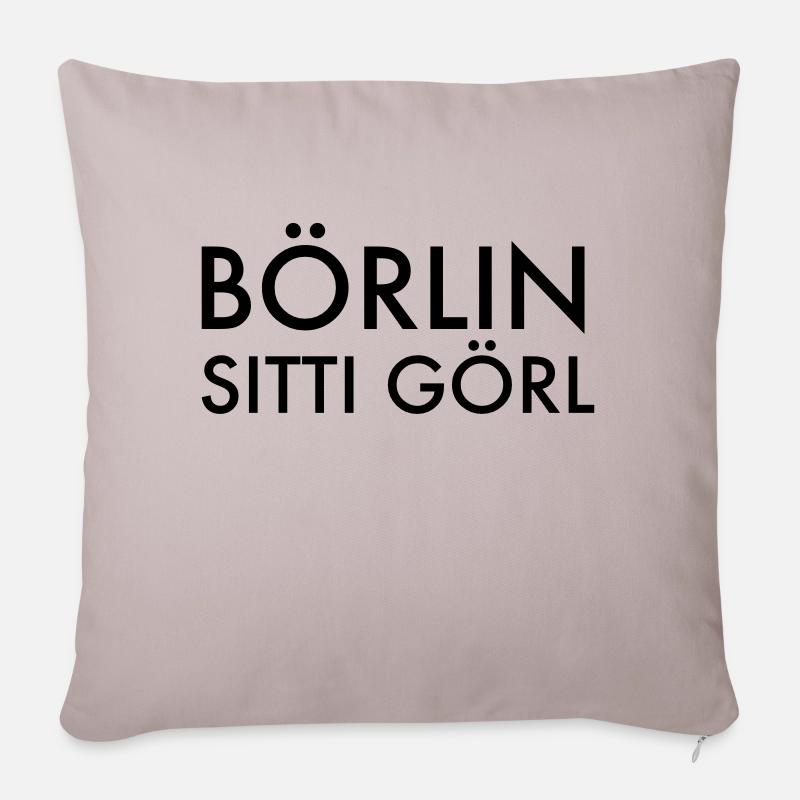 Berlin - Housse de coussin décorative 45 x 45 cm - taupe clair