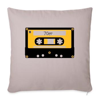 Kassette 70er - Sofakissenbezug 45 x 45 cm - helles Taupe - Vorne