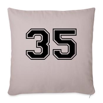 35 - Sofakissenbezug 45 x 45 cm - helles Taupe - Vorne