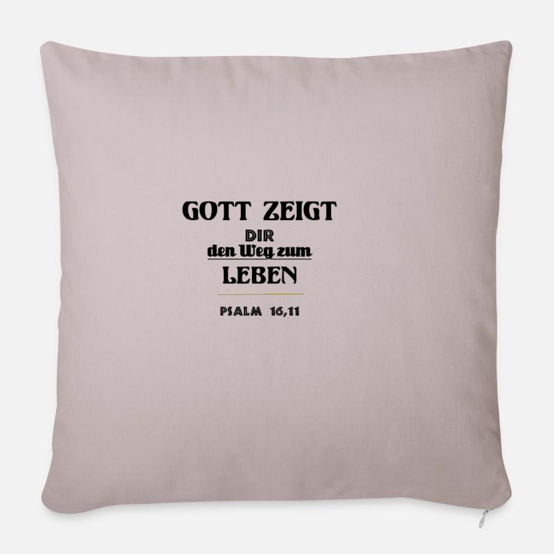psalm 16 11 - Sofakissenbezug 45 x 45 cm - helles Taupe