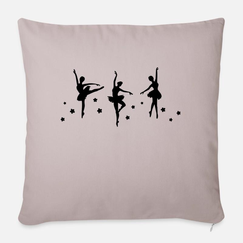 Ballett Tänzerin - Sofakissenbezug 45 x 45 cm - helles Taupe