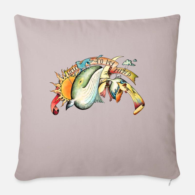 La couleur de l'esprit d'un rêveur - Housse de coussin décorative 45 x 45 cm - taupe clair