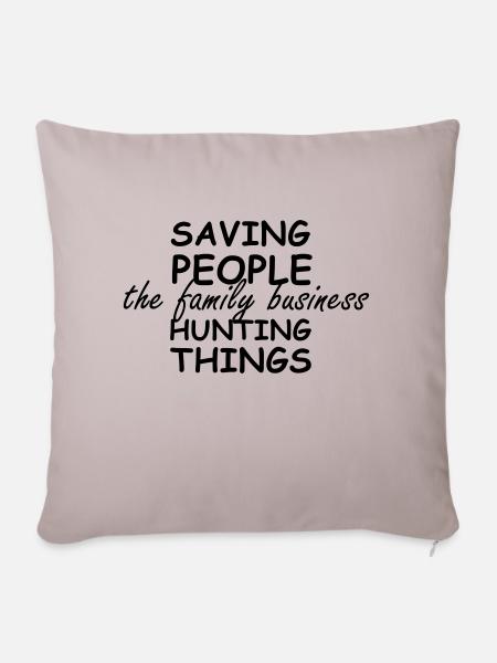 supernatural saving people hunting things - Sofakissenbezug 45 x 45 cm - helles Taupe