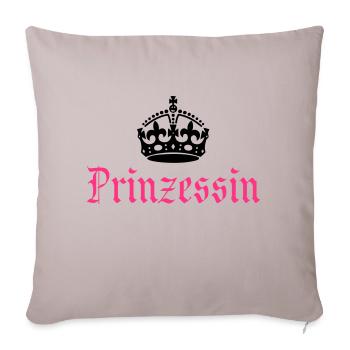 Princess with crown - Sofa pillowcase 17,3'' x 17,3'' (45 x 45 cm) - light taupe - Front