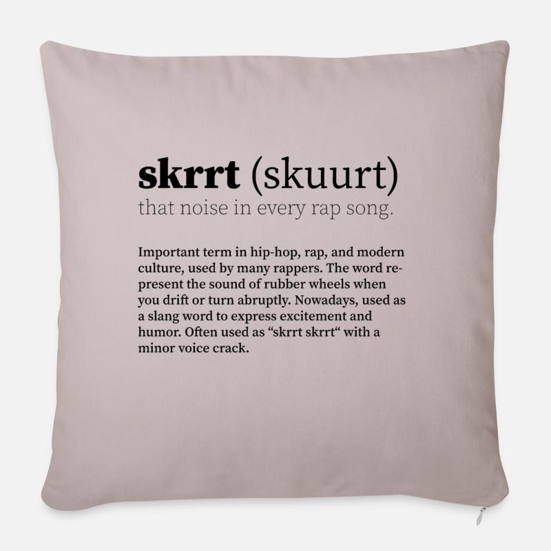 skrrt (skuurt) HipHop - Sofakissenbezug 45 x 45 cm - helles Taupe