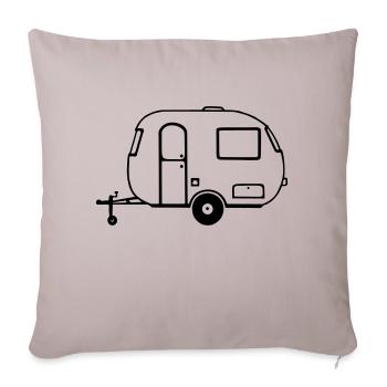 Wohnwagen - Sofakissenbezug 45 x 45 cm - helles Taupe - Vorne