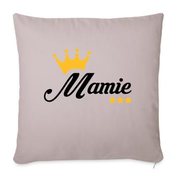 Großmütter / Oma / Mami / Großmutter / Mamy - Sofakissenbezug 45 x 45 cm - helles Taupe - Vorne
