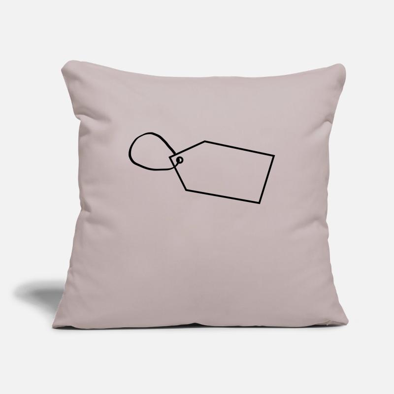 Etiquette Housse de coussin décorative 45 x 45 cm