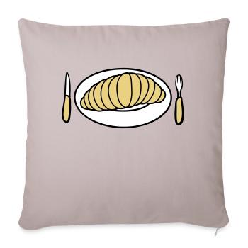 Énorme larve dégoûtante - Housse de coussin décorative 45 x 45 cm - taupe clair - Devant