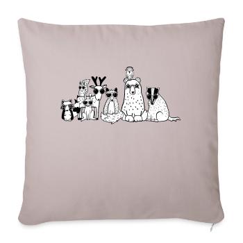 Des animaux cool de la forêt - Housse de coussin décorative 45 x 45 cm - taupe clair - Devant