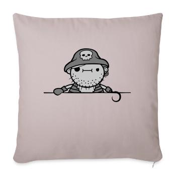 Pirate Captain Cool - Sofa pillowcase 17,3'' x 17,3'' (45 x 45 cm) - light taupe - Front