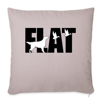 Flattie is happy - Sofakissenbezug 45 x 45 cm - helles Taupe - Vorne