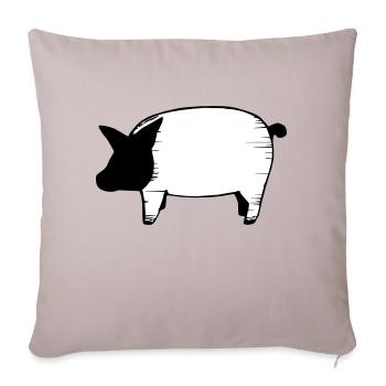 Cochons Porcs Porcs Animal Animaux Vecteur 7 - Housse de coussin décorative 45 x 45 cm - taupe clair - Devant
