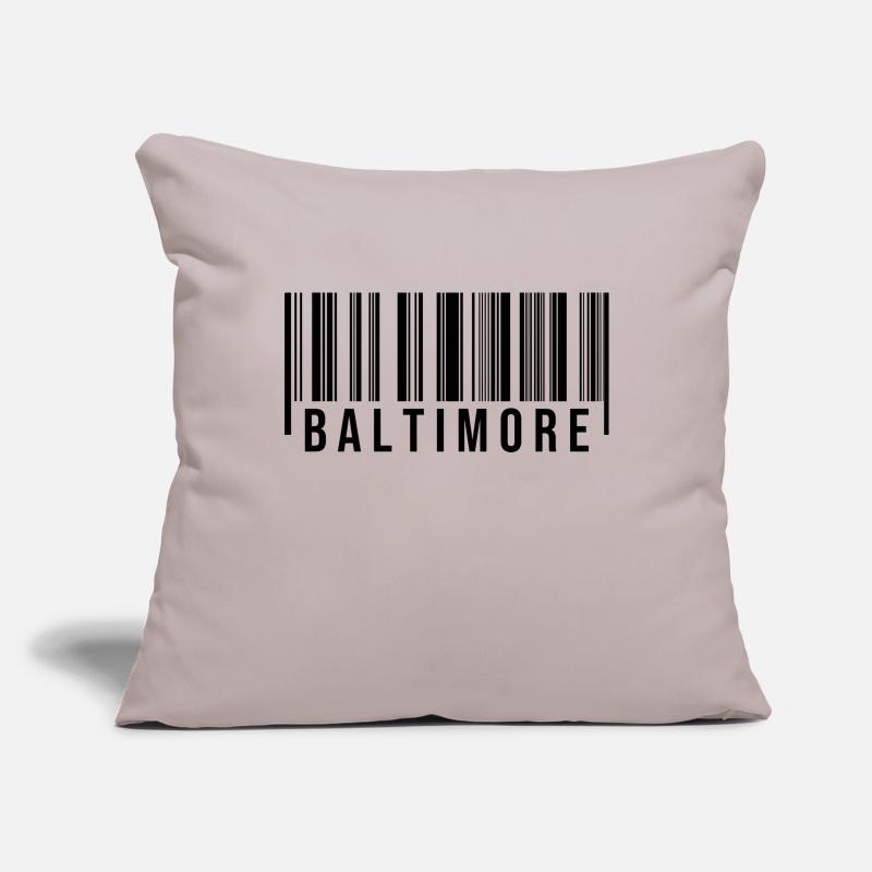 Code-barres Baltimore Housse de coussin décorative 45 x 45 cm